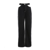 Pantalon décontracté en denim taille basse à coupe personnalisée Fried Street